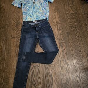 Banana Republic Deep Indigo Women's Skinny Jeans With New Shirt Wuth Tags